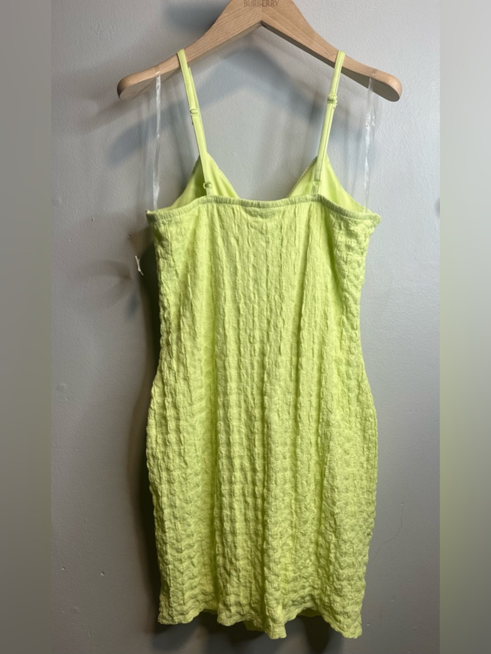 No Boundaries Neon Lime Tie-Front Mini Dress - Picture 3 of 5